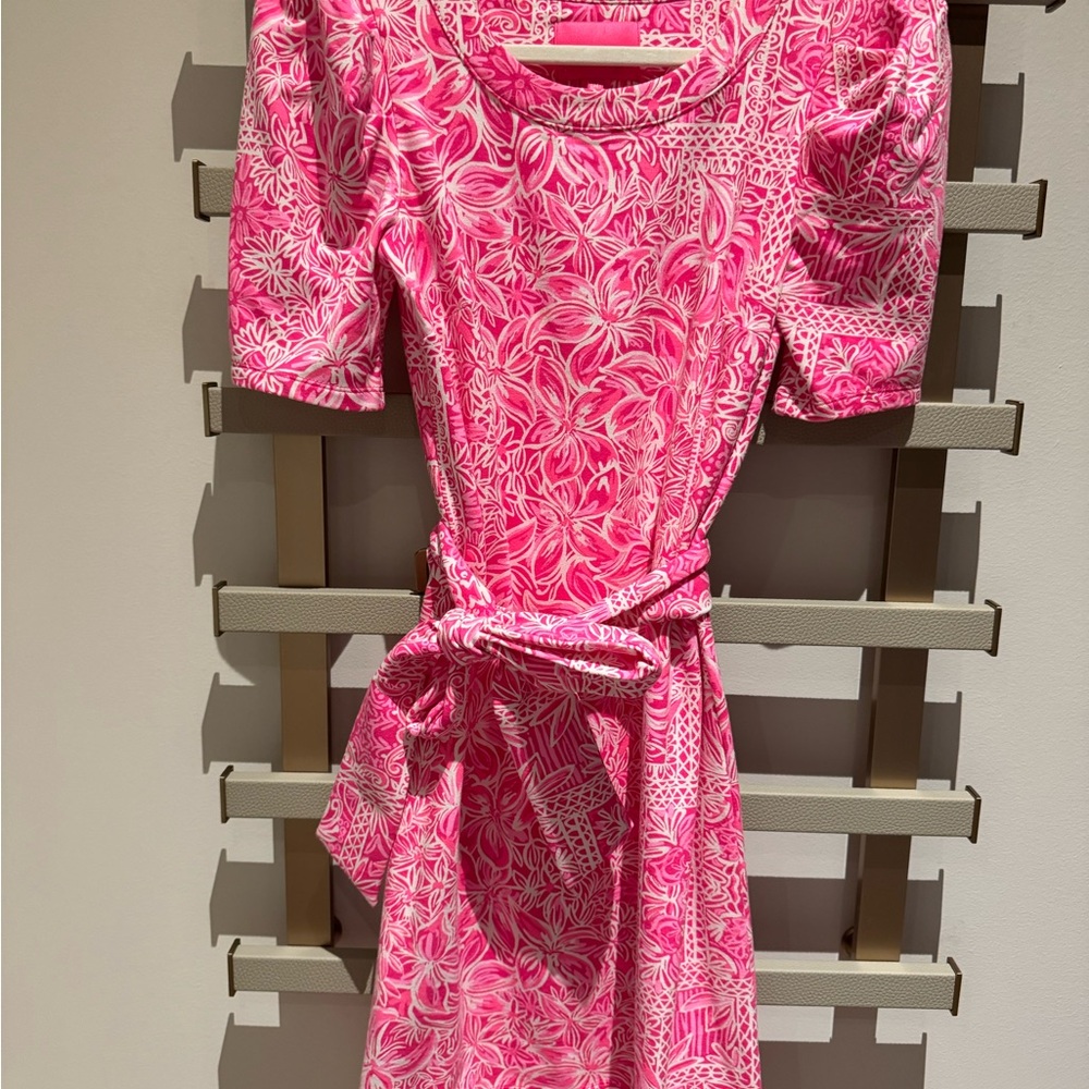 Lilly Pulitzer Pink and White Patterned Dress